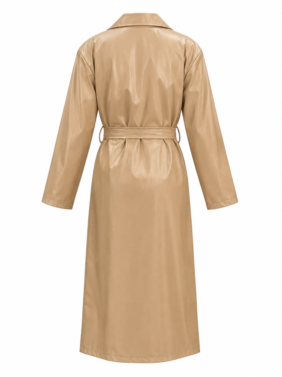 Leather Trench Coat/ Camle