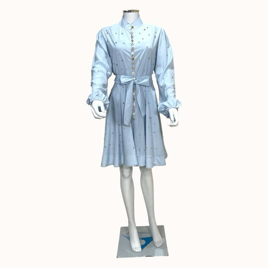 Jewelled Baby Blue Dress