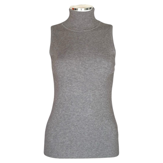 Gray High Neck Top