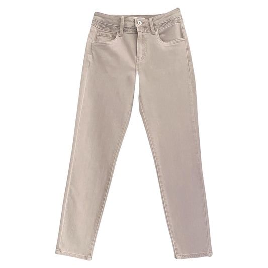 Beige Jeans with a Gem Waist