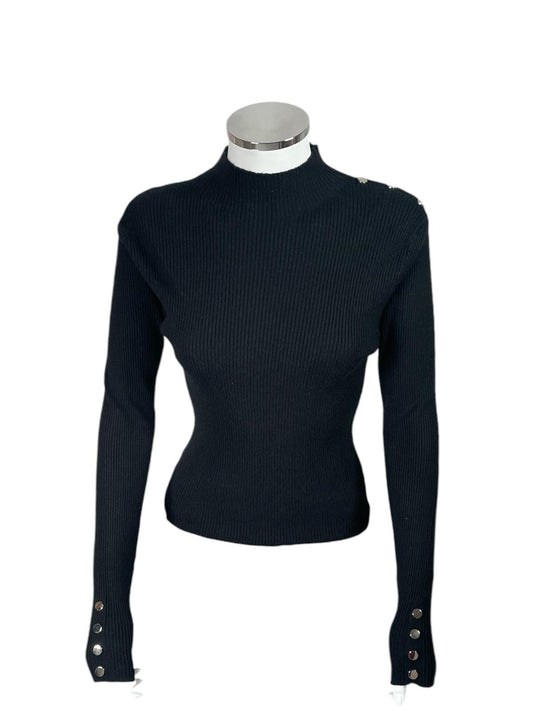 Black Turtleneck Knitted Jumper