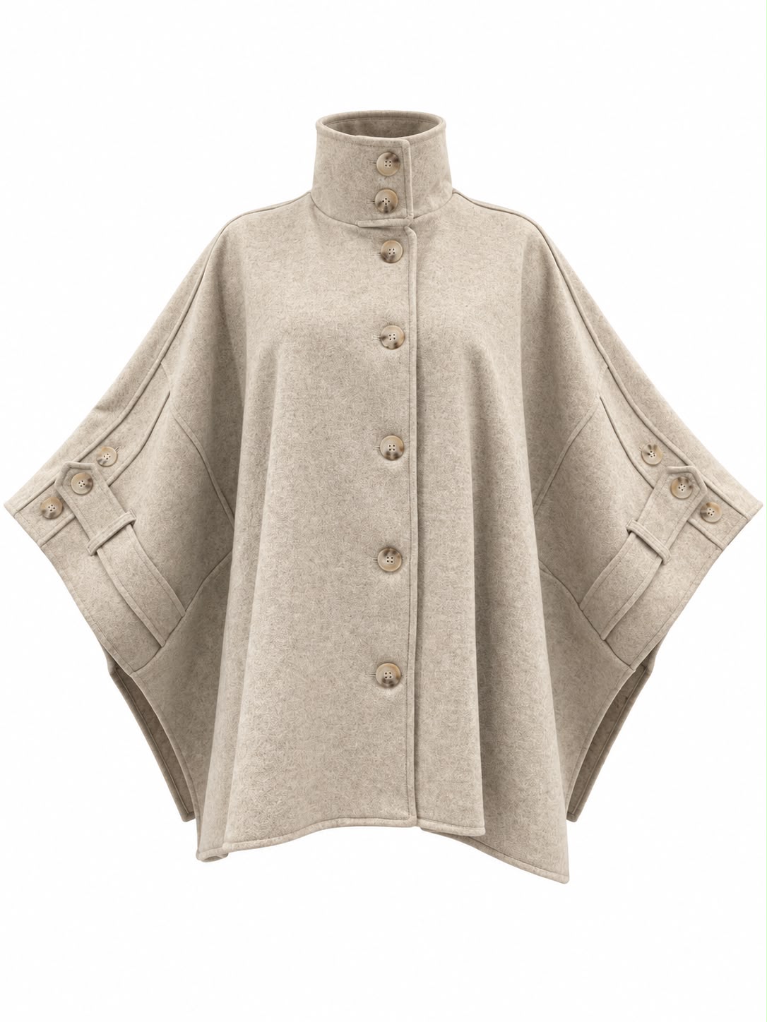 cape-style coat/ Beige