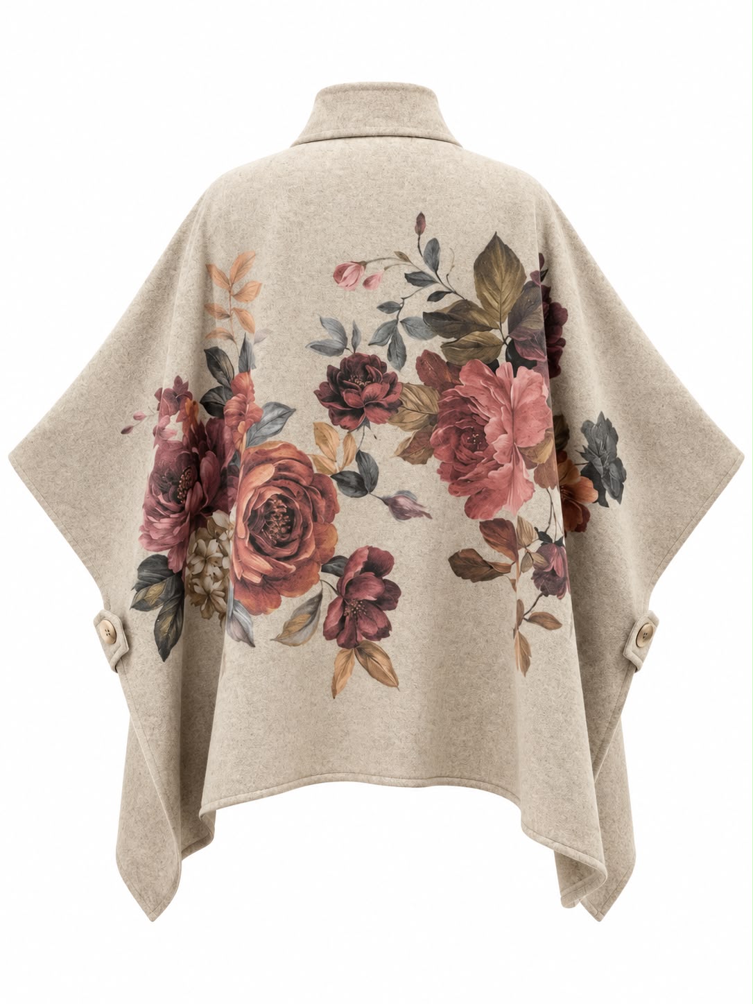 cape-style coat/ Beige