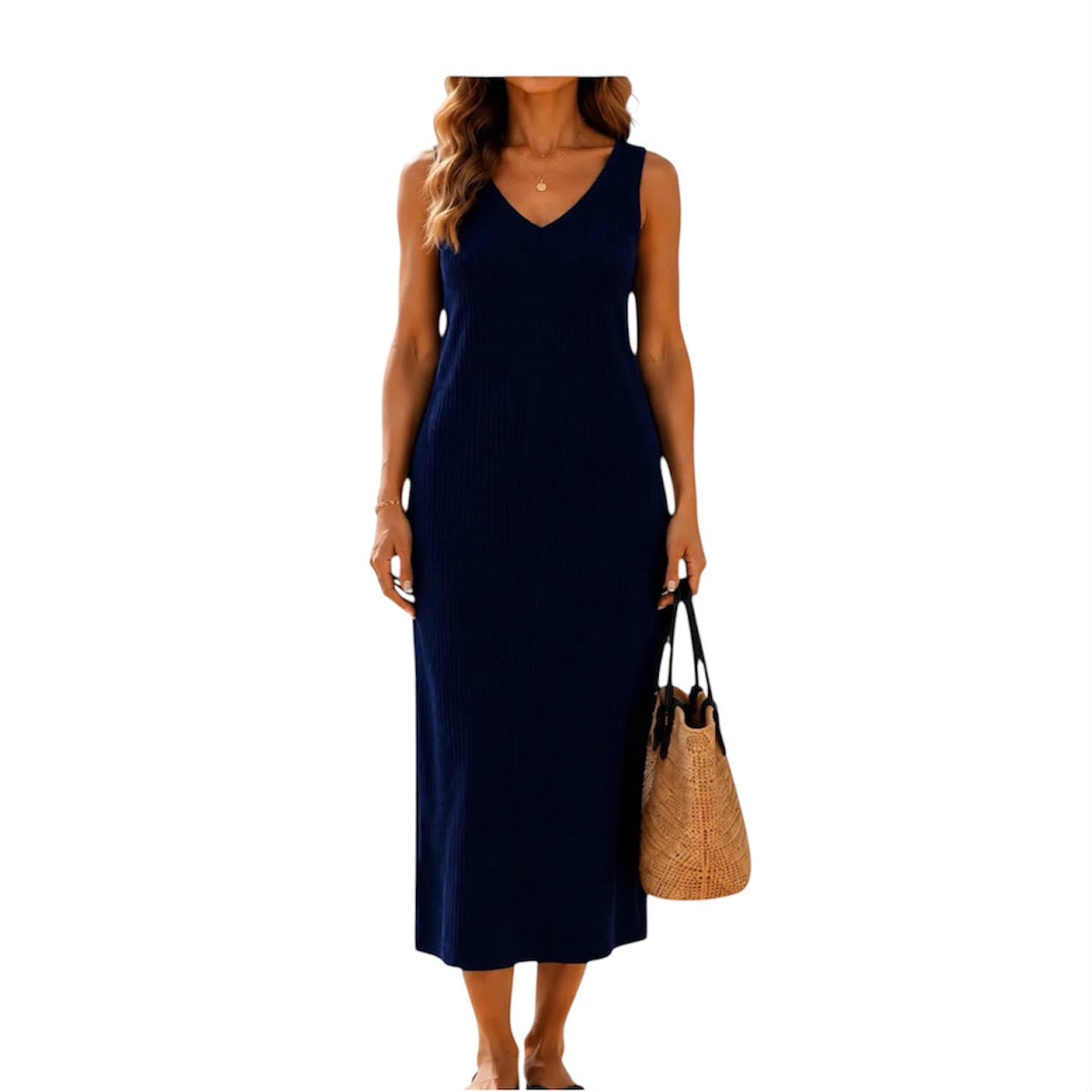 Dress with Jumper / knitwear/ Navy-Maroon