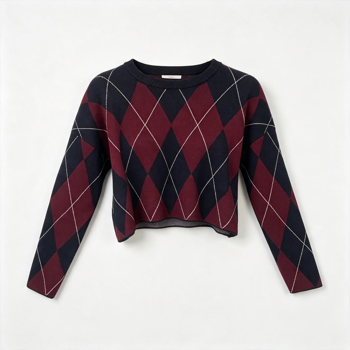 Dress with Jumper / knitwear/ Navy-Maroon