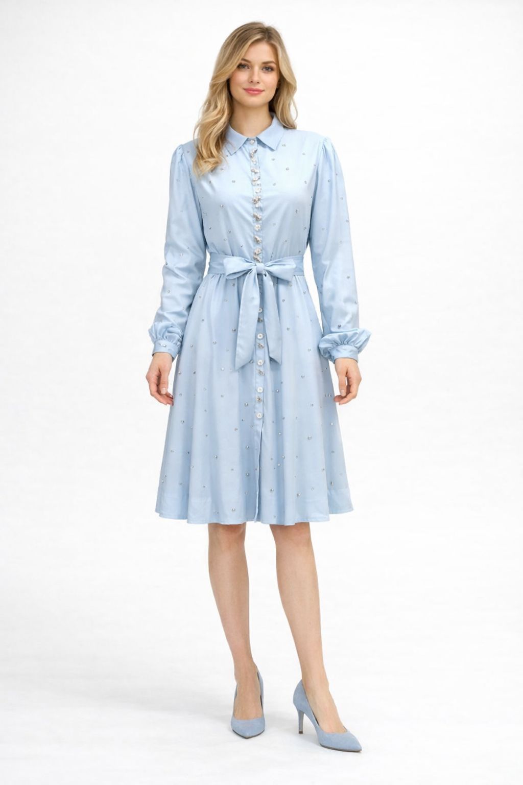 Jewelled Baby Blue Dress