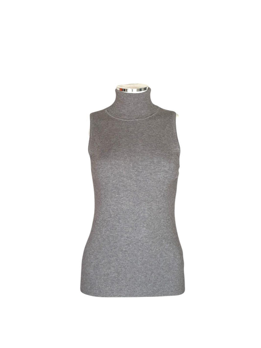 Gray High Neck Top