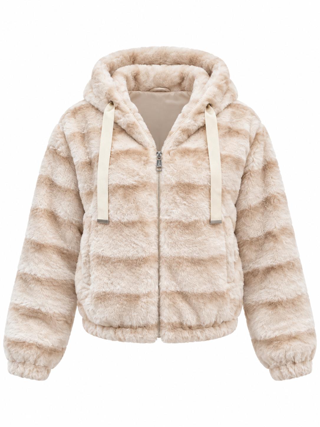 Hoodie/ Cream and Beige