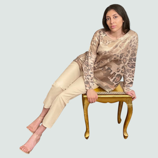 Cheetah-Patterned Blouse
