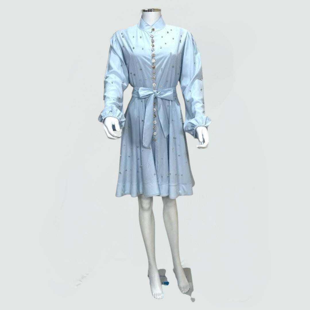 Jewelled Baby Blue Dress
