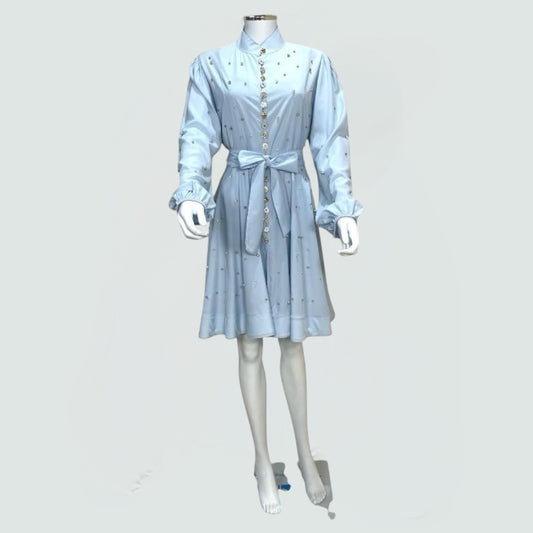 Jewelled Baby Blue Dress