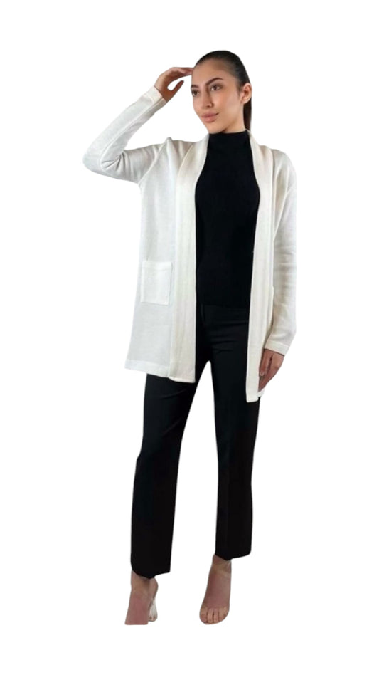 White Cardigan Sweater