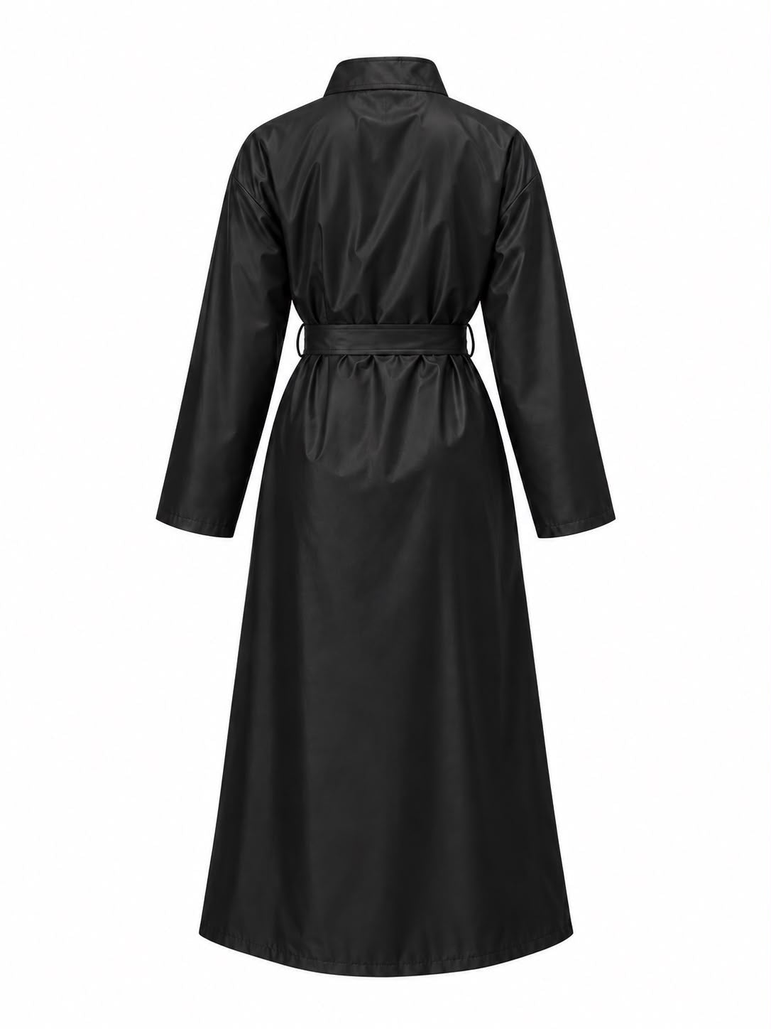 Leather Trench coat/ Black