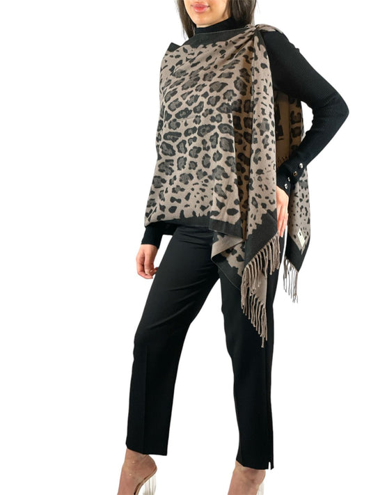 Cheetah-Patterned Cashmere Scarf