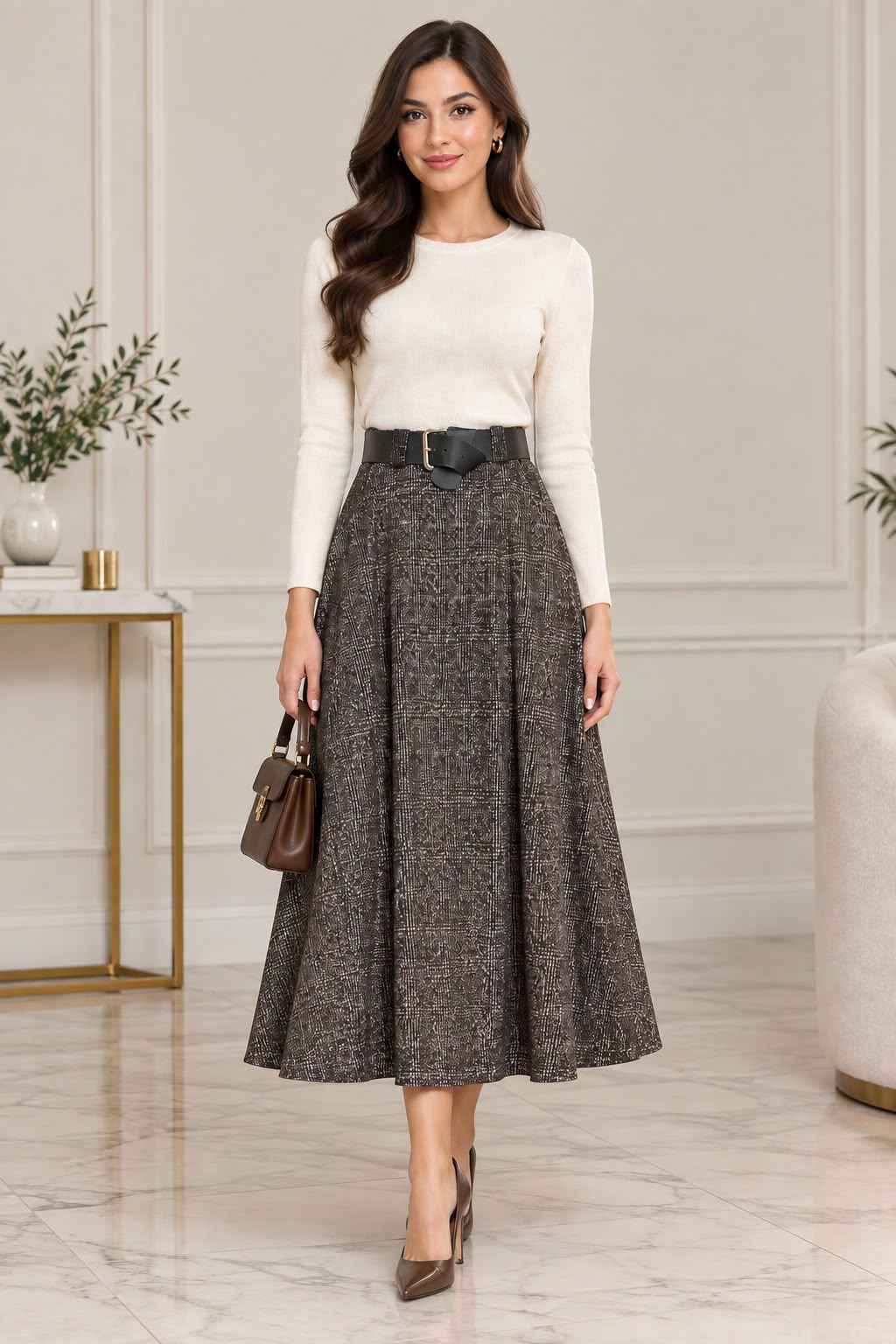 Skirt / Dark Brown