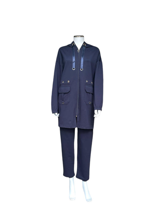 Navy Blue Cotton Tracksuit