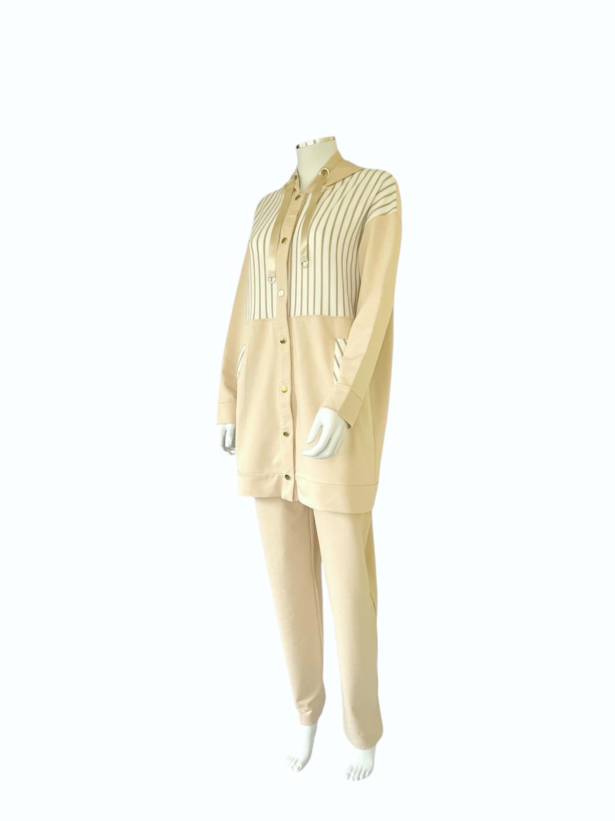 Light Beige Cotton Tracksuit