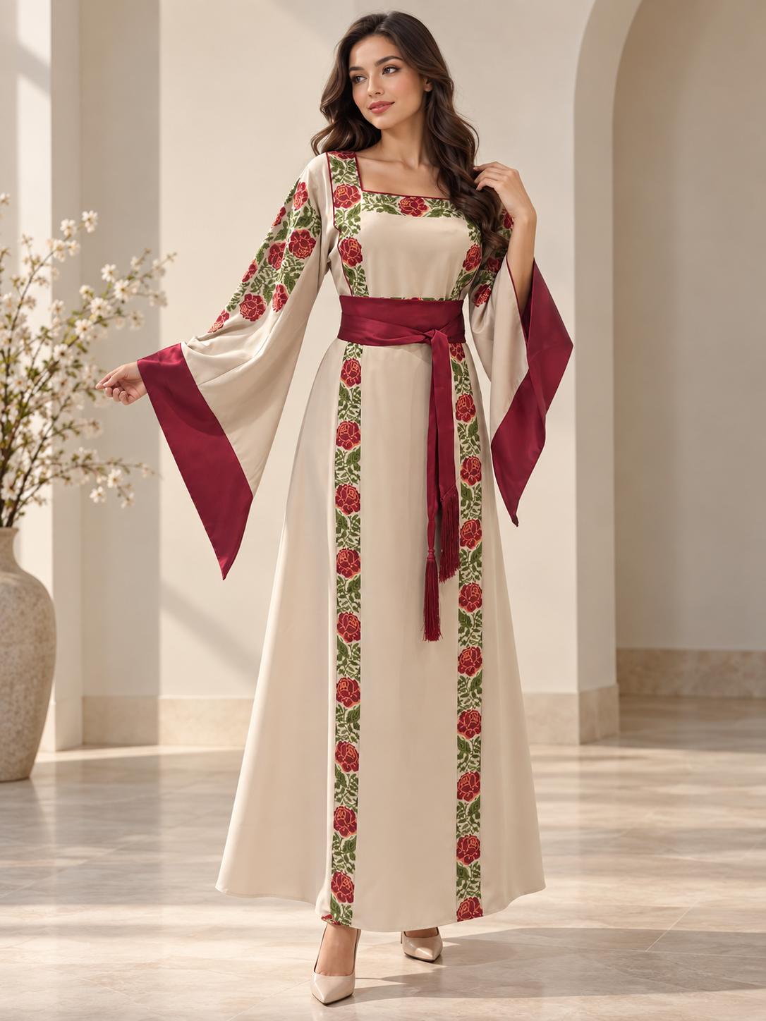 Palestinian Jalabiya/ Ivory