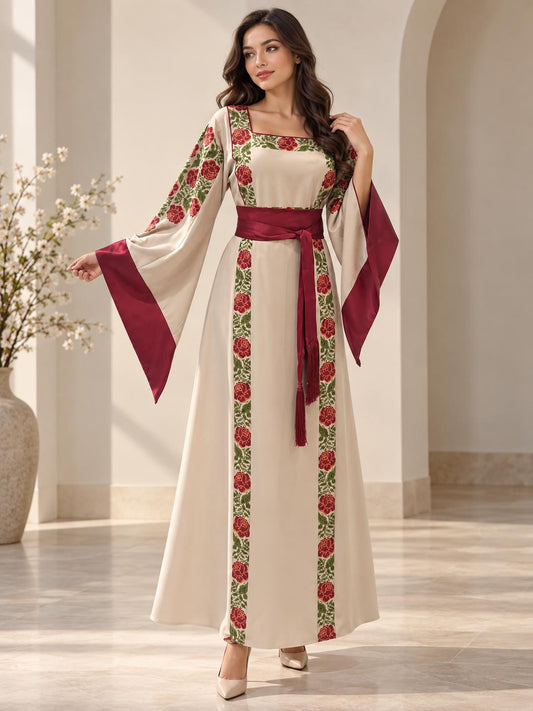Palestinian Jalabiya/ Ivory
