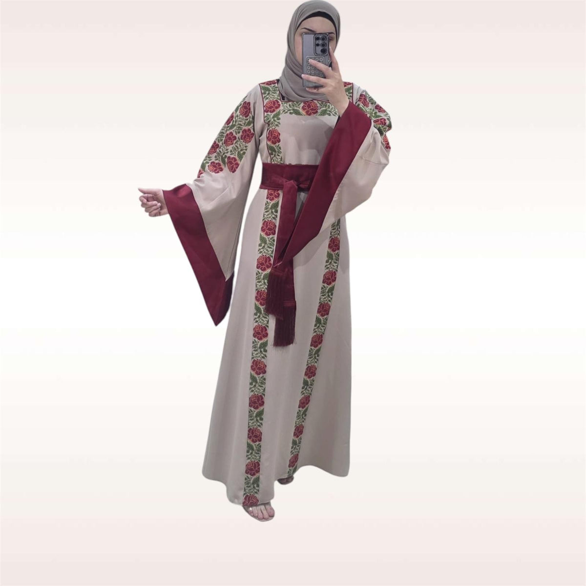 Palestinian Jalabiya/ Ivory