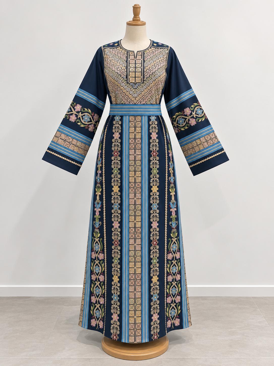 Palestinian Jalabiya/ Navy