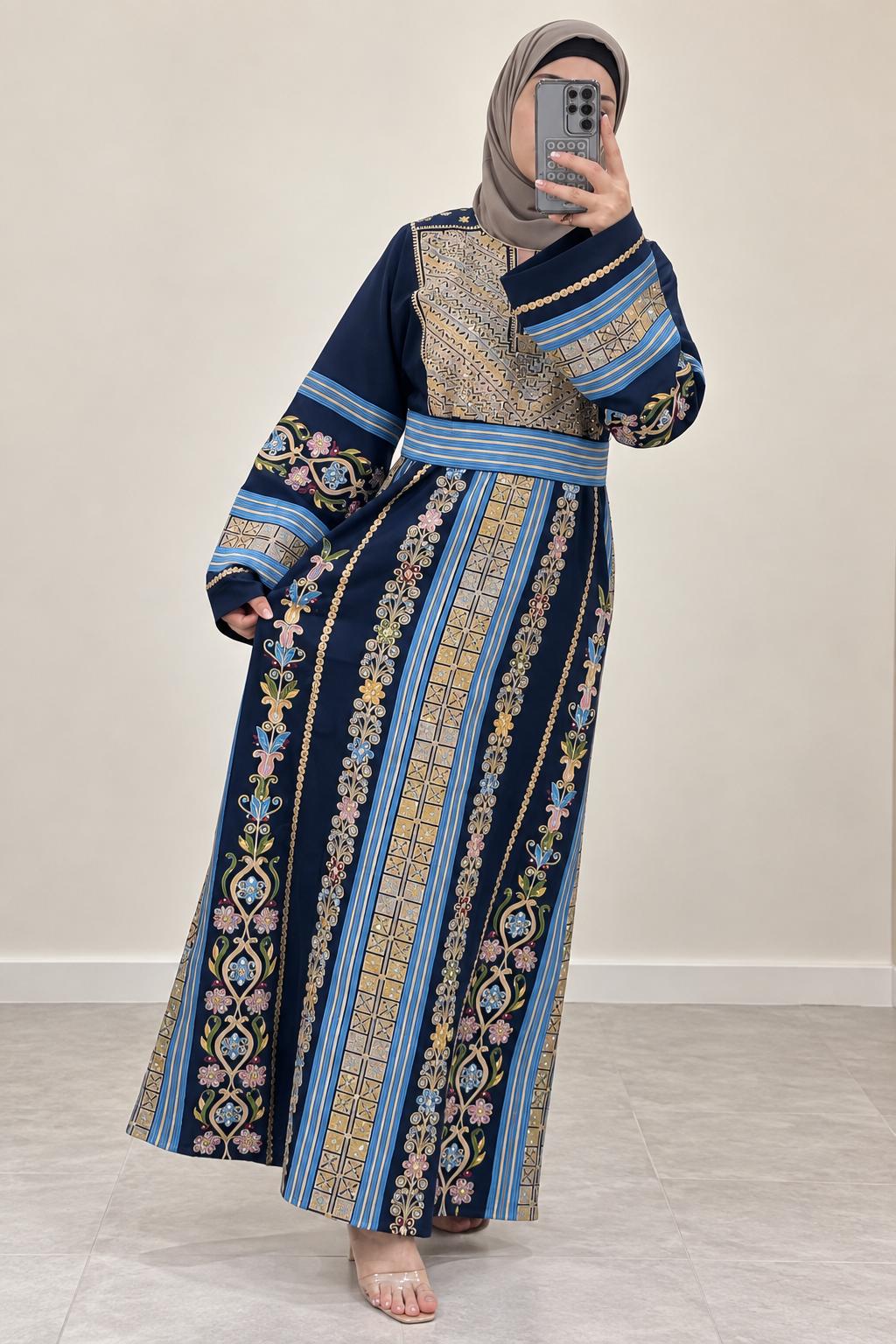 Palestinian Jalabiya/ Navy