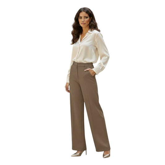 Wide Trousers-Mocha